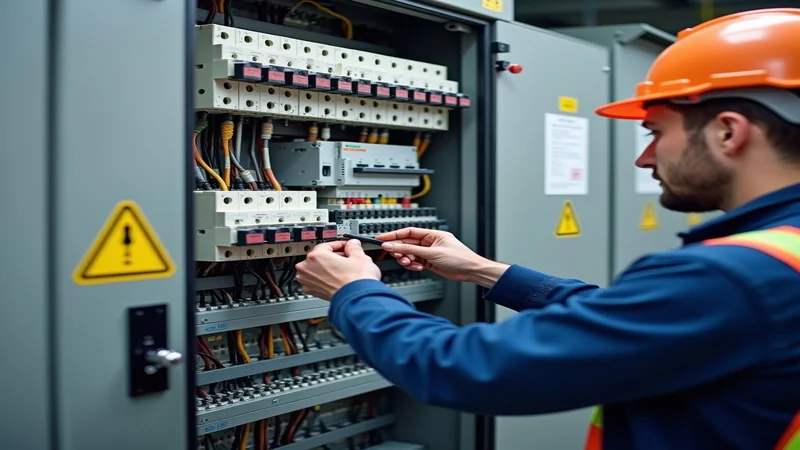 Elektrische Brandprävention: Moderne Sicherungsanlage mit Schutzschaltern