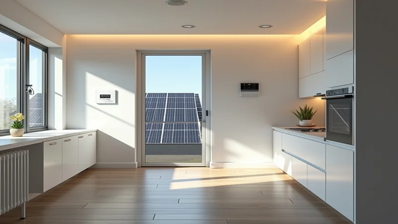 Intelligente Haustechnik mit LED-Beleuchtung, Solaranlage und Smart-Home-Steuerung