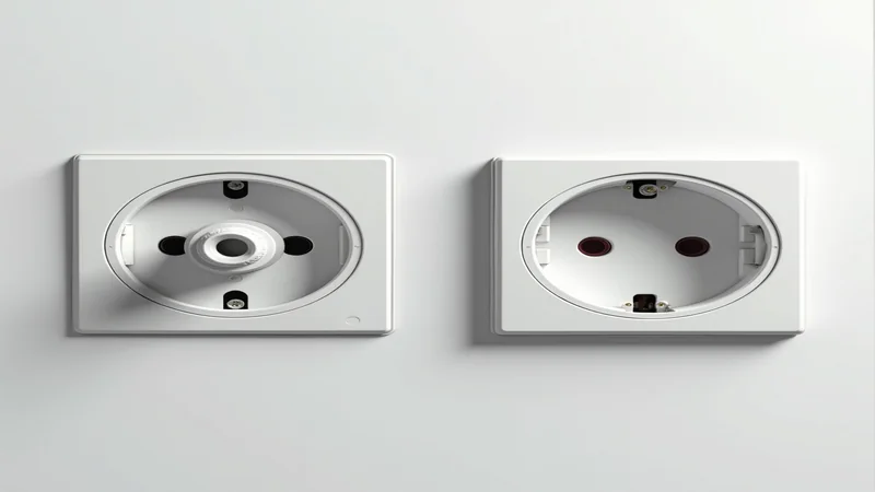 Vergleich Typ 2 Mennekes-Stecker und Schuko-Steckdose für Wallbox-Ladestation